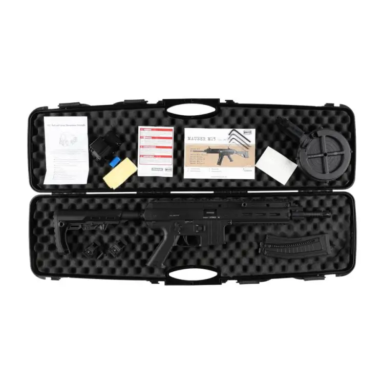 Zestaw Super Set Karabin sportowy Mauser M15 TacOps kal. 22 LR Black