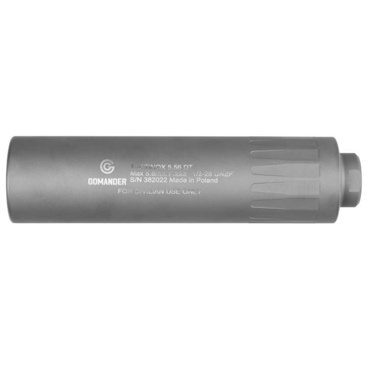 Tłumik do broni Gomander Tactinox DT 5,56 mm 1/2x28 UNEF szary