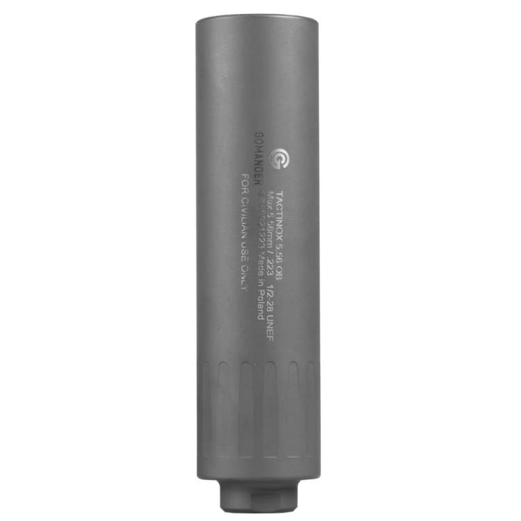 Tłumik do broni Gomander Tactinox OB 5,56 mm 1/2x28 UNEF szary