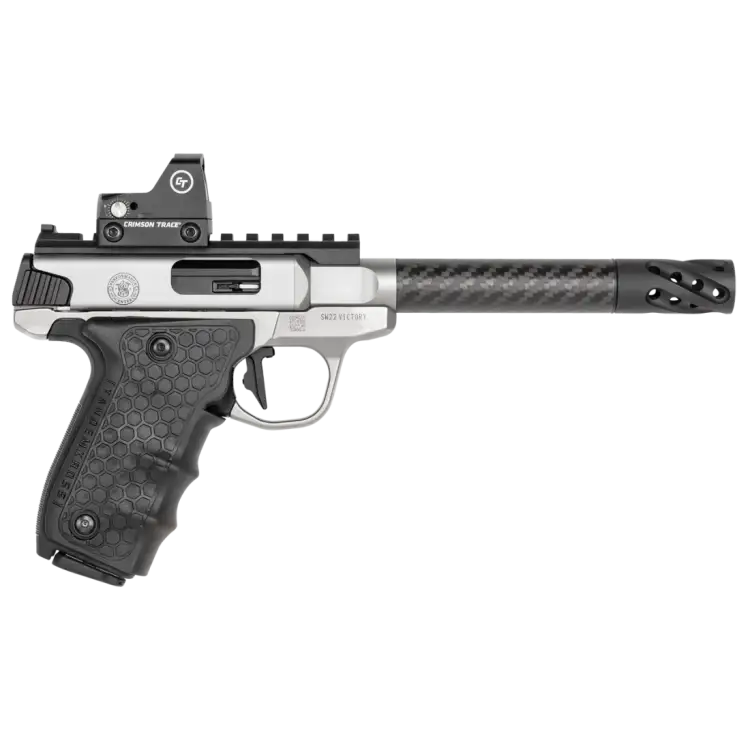 Pistolet Smith & Wesson SW22 VICTORY TARGET MODEL CARBON FIBER TARGET BARREL RED DOT SIGHT - .22 LR (12081)