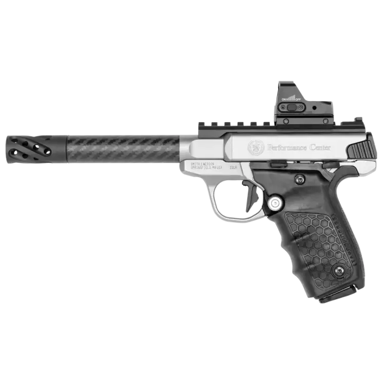 Pistolet Smith & Wesson SW22 VICTORY TARGET MODEL CARBON FIBER TARGET BARREL RED DOT SIGHT - .22 LR (12081)