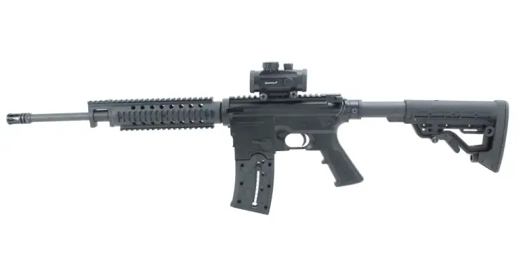 Karabinek Mossberg 715T Flat Top Green Dot Combo - kal. .22 LR - Czarny