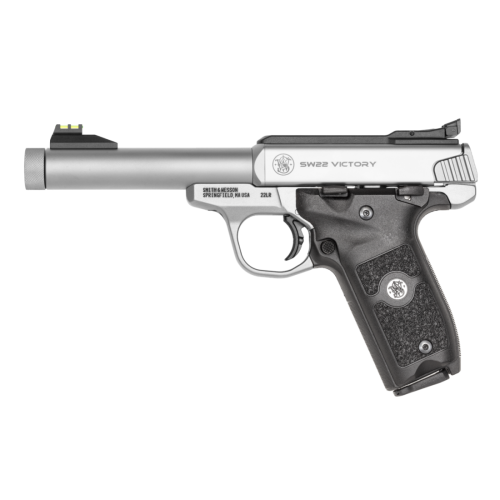 Pistolet Smith & Wesson SW22 VICTORY - .22 LR - Srebrny (10201) THREADED BARREL