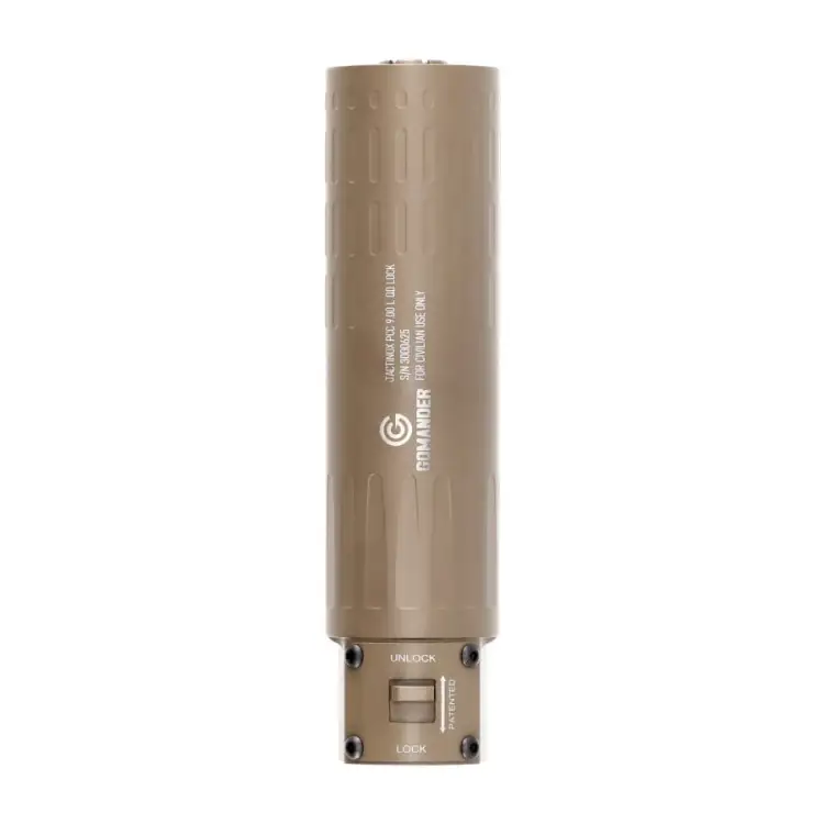 Tłumik do broni Gomander Tactinox QD-Lock L 9 mm PCC M26x1,5 FDE