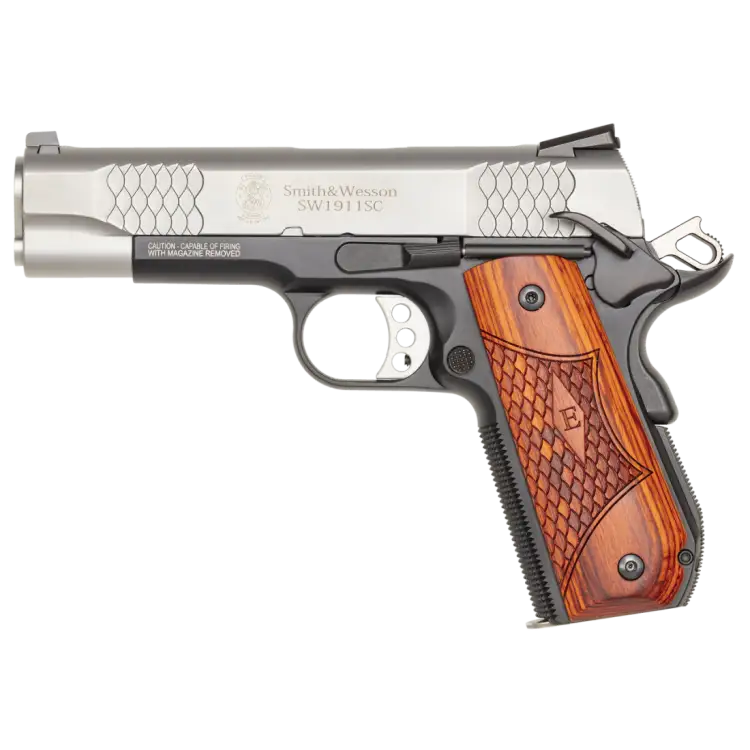 Pistolet Smith & Wesson 1911SC E-Series Scandium - kal. .45 Auto - (108485) SILVER/BLACK