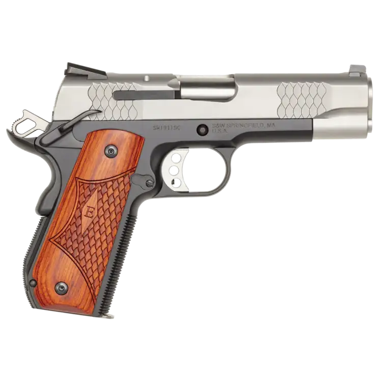 Pistolet Smith & Wesson 1911SC E-Series Scandium - kal. .45 Auto - (108485) SILVER/BLACK