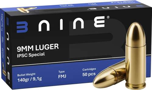 Amunicja 9x19mm B-NINE FMJ 140gr/9,0g 50szt