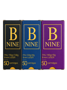 Amunicja 9x19mm B-NINE FMJ 124gr/8,0g 50szt