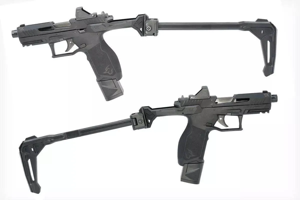 Taurus brace-ready tx22 z rozłożoną kolbą